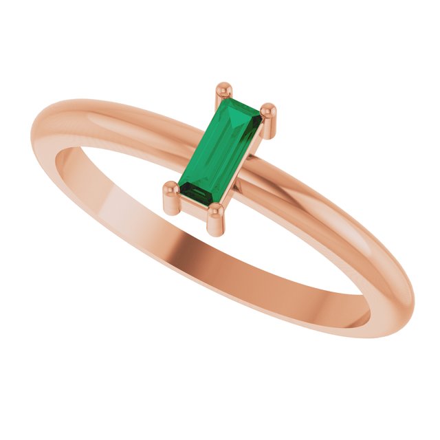Lab-Grown Emerald | Straight baguette | 5 x 2mm