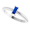 Lab-Grown Blue Sapphire | Straight baguette | 5 x 2mm
