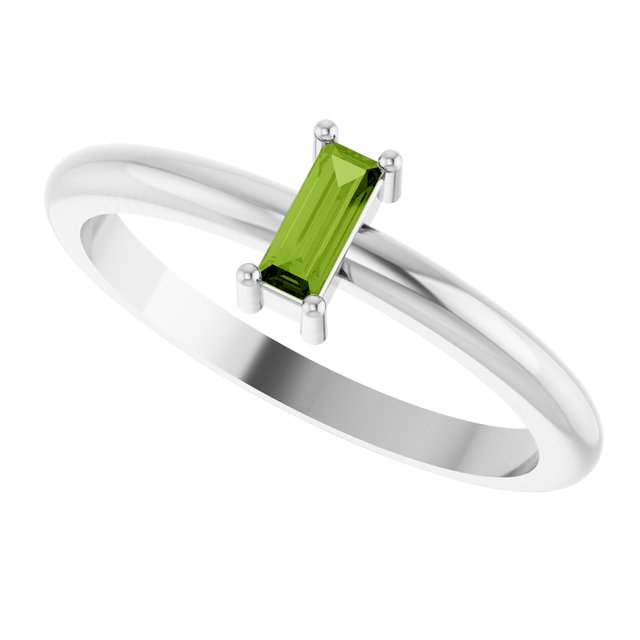 Natural Peridot | Straight baguette | 5 x 2mm