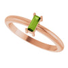 Natural Peridot | Straight baguette | 5 x 2mm