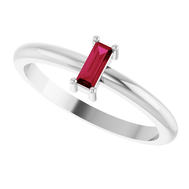 Natural Ruby | Straight baguette | 5 x 2mm