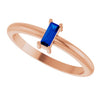 Lab-Grown Blue Sapphire | Straight baguette | 5 x 2mm