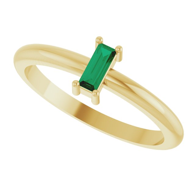 Lab-Grown Emerald | Straight baguette | 5 x 2mm