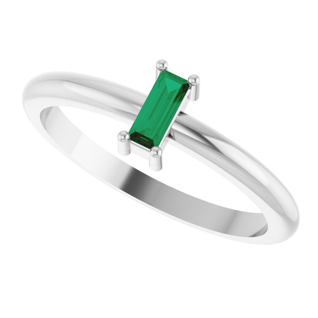 Lab-Grown Emerald | Straight baguette | 5 x 2mm