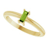 Natural Peridot | Straight baguette | 5 x 2mm