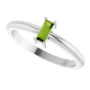 Natural Peridot | Straight baguette | 5 x 2mm