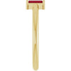 Natural Ruby | Straight baguette | 5 x 2mm