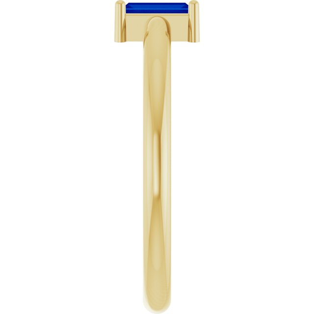 Lab-Grown Blue Sapphire | Straight baguette | 5 x 2mm