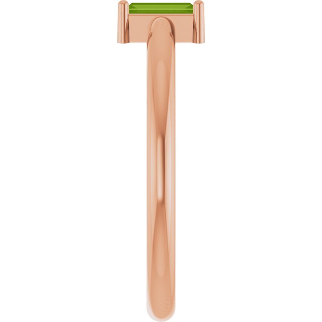 Natural Peridot | Straight baguette | 5 x 2mm