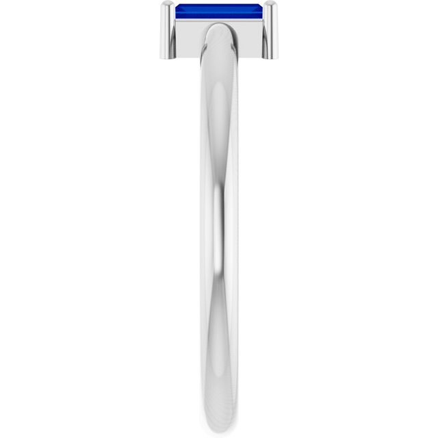 Lab-Grown Blue Sapphire | Straight baguette | 5 x 2mm