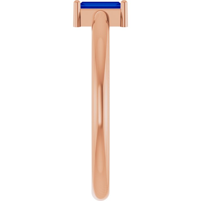 Lab-Grown Blue Sapphire | Straight baguette | 5 x 2mm