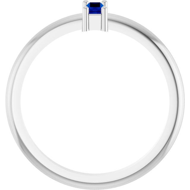Lab-Grown Blue Sapphire | Straight baguette | 5 x 2mm