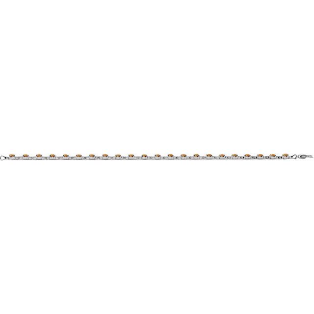 Line Bracelet — 14K White Gold