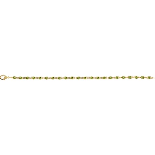 Line Bracelet — 14K Yellow Gold