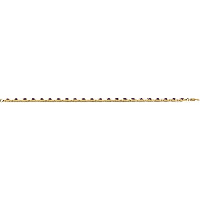 Line Bracelet — 14K Yellow Gold
