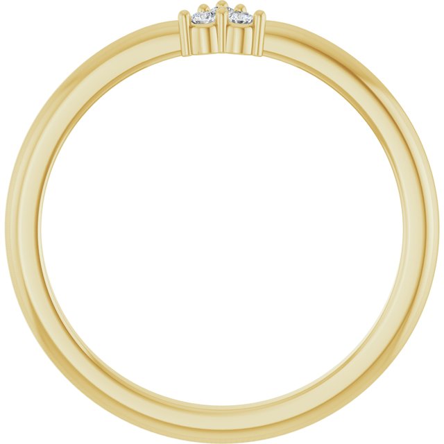 126459 / Ring / Set / 14K Yellow / Natural Diamond / Round / 1.5 Mm / Polished / .04 Ctw Natural Diamond Stackable Cluster Ring