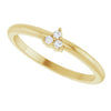 126459 / Ring / Set / 14K Yellow / Natural Diamond / Round / 1.5 Mm / Polished / .04 Ctw Natural Diamond Stackable Cluster Ring