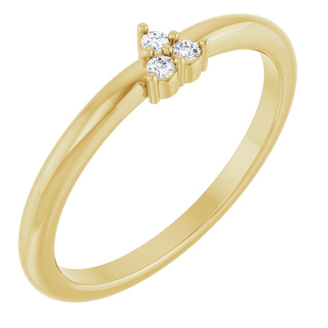 Natural Diamond Cluster Stackable Ring