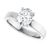 14K White | Oval