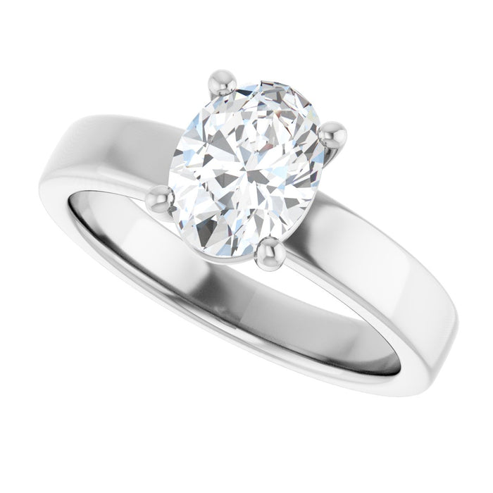 14K White | Oval