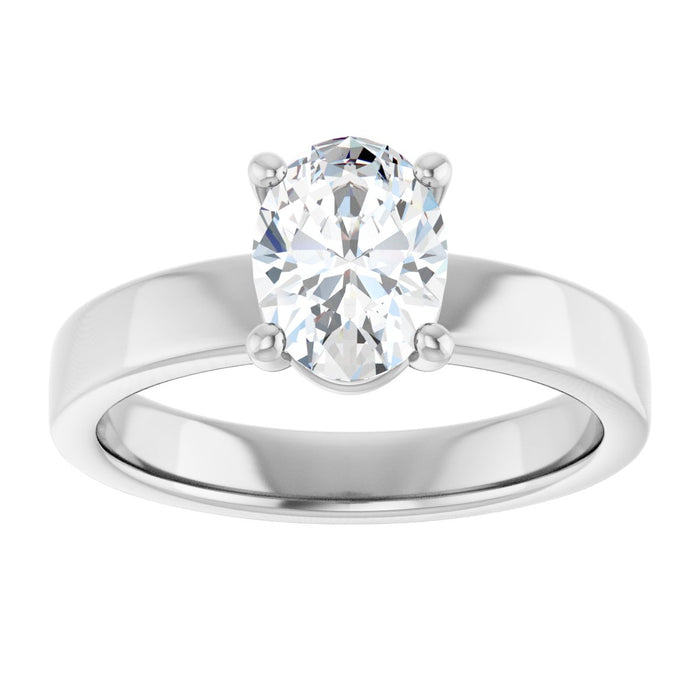 14K White | Oval