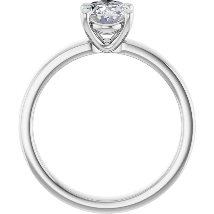 14K White | Oval