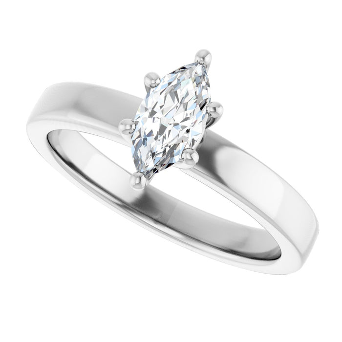 14K White | Marquise
