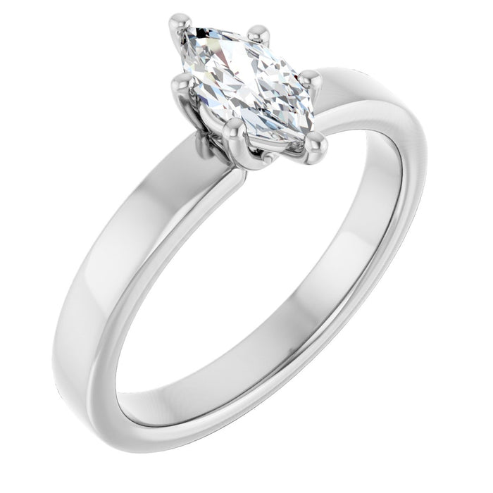 14K White | Marquise