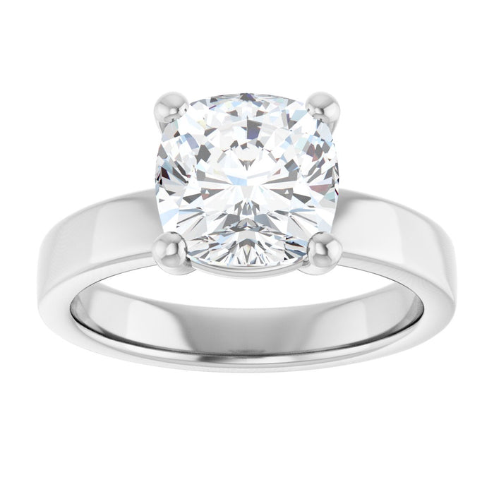 14K White | Cushion