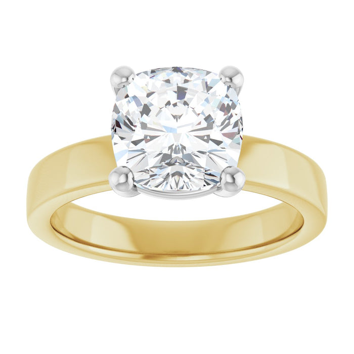 14K Yellow/White | Cushion