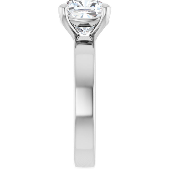 14K White | Cushion