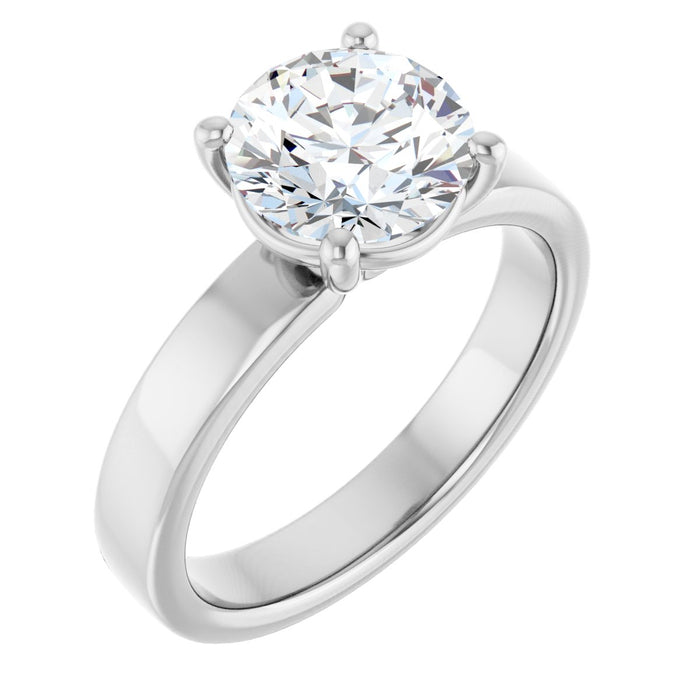 14K White | Round