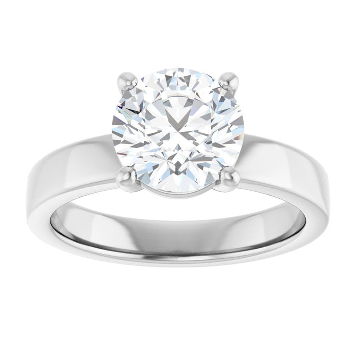 14K White | Round