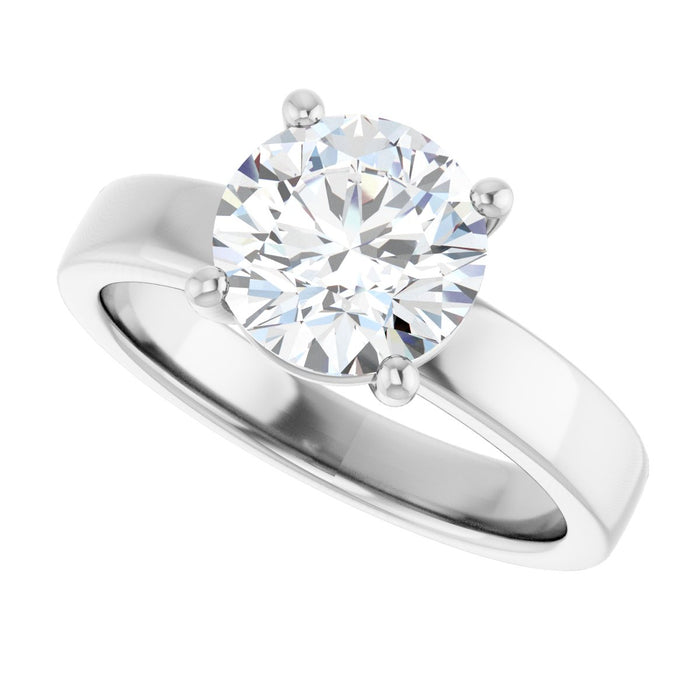 14K White | Round