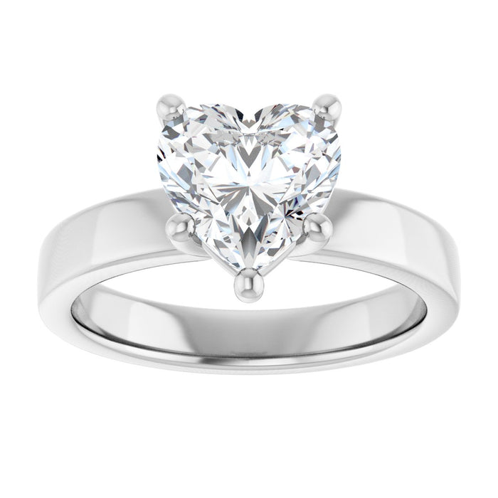 14K White | Heart