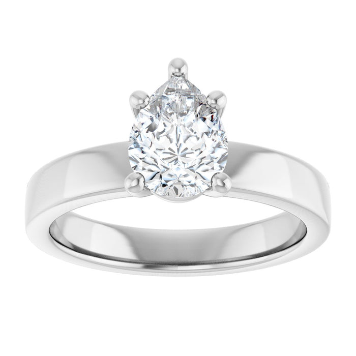 14K White | Pear