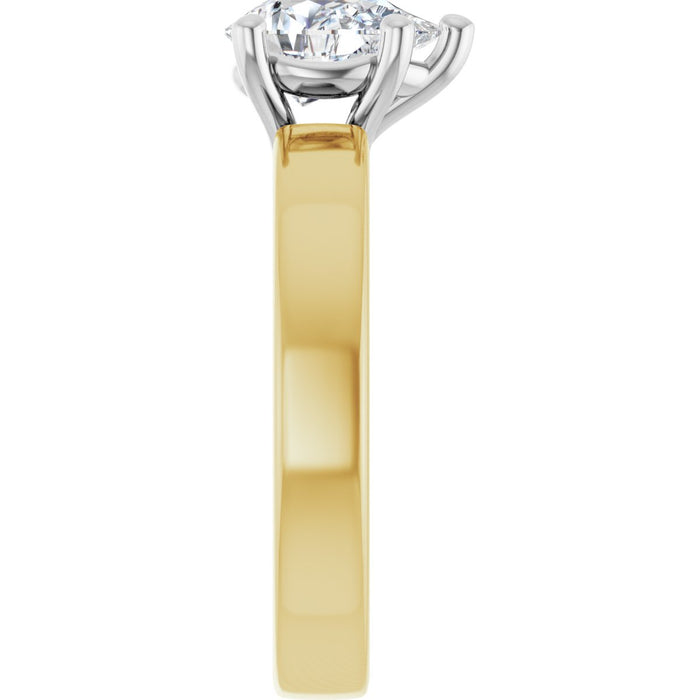 14K Yellow/White | Pear