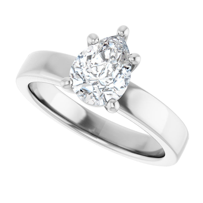 14K White | Pear