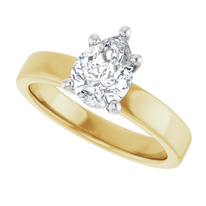 14K Yellow/White | Pear