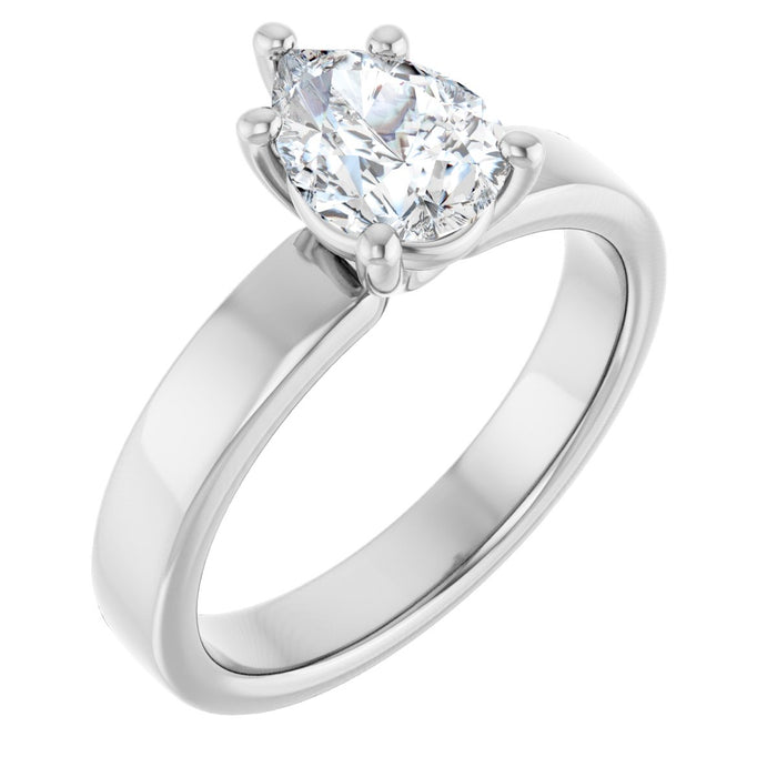 14K White | Pear