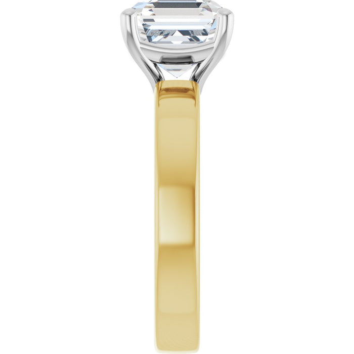 14K Yellow/White | Asscher