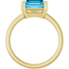 Lab-Grown Aqua Sapphire | Emerald | 8 x 6mm