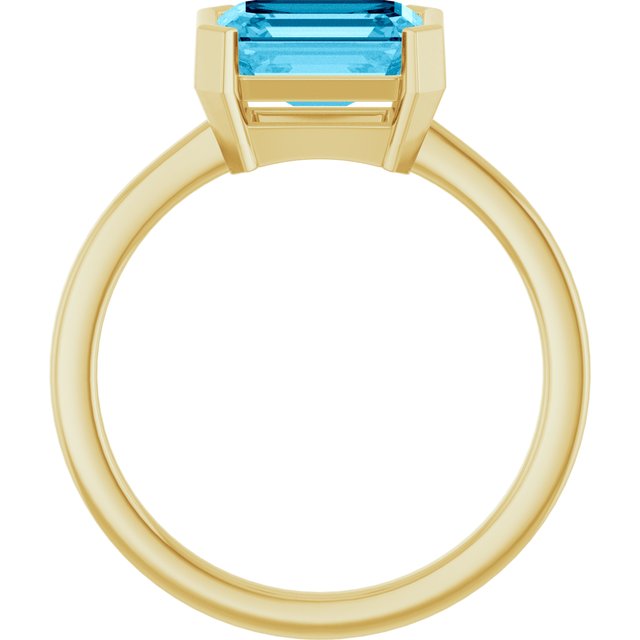 Lab-Grown Aqua Sapphire | Emerald | 8 x 6mm