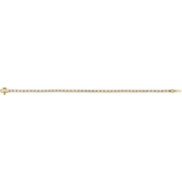 Princess-Cut Lab Diamond Line Bracelet — 14K Yellow Gold