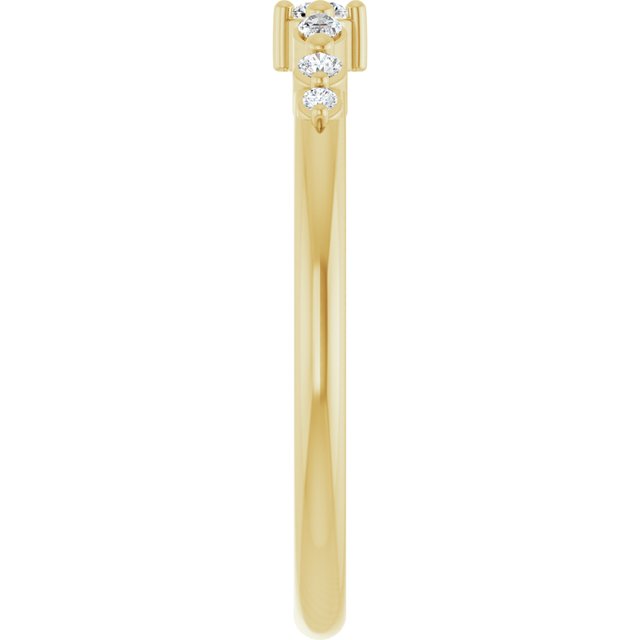 126532 / Ring / Set / 14K Yellow / Natural Diamond / Round / 2 Mm / Natural Diamond / Polished / 1/8 Ctw Natural Diamond Stackable Ring