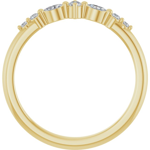 126532 / Ring / Set / 14K Yellow / Natural Diamond / Round / 2 Mm / Natural Diamond / Polished / 1/8 Ctw Natural Diamond Stackable Ring