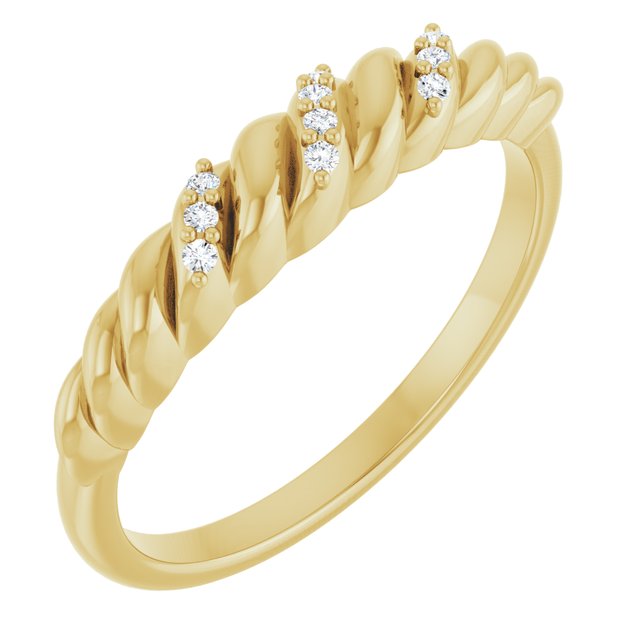 Natural Diamond Rope Dome Ring