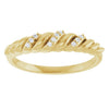 126508 / Ring / Set / 14K Yellow / Natural Diamond / Round / 1 Mm / Polished / .04 Ctw Natural Diamond Dome Ring