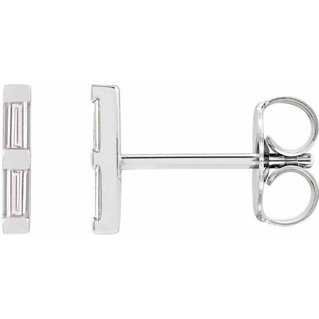 Bar Earrings — Sterling Silver