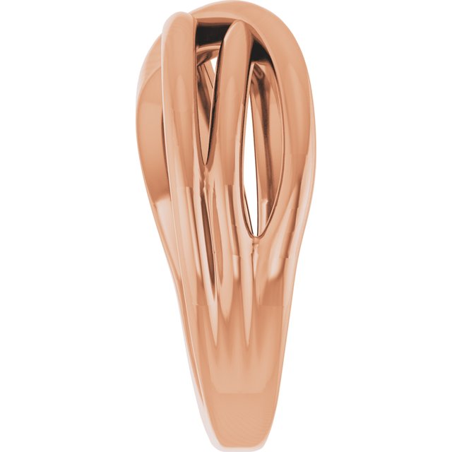 Three-Strand Criss-Cross Rolling Band Ring — 14K Rose Gold
